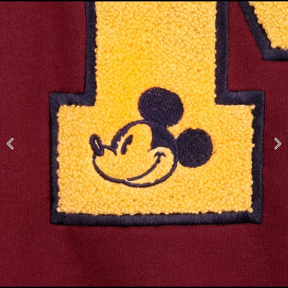 Mickey Mouse Letterman Fleece Pullover for Adults - Picture 6 of 7
